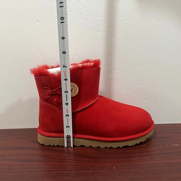 Ugg, Mini Bailey Button 2, 1016422, Red - Picture 6 of 13